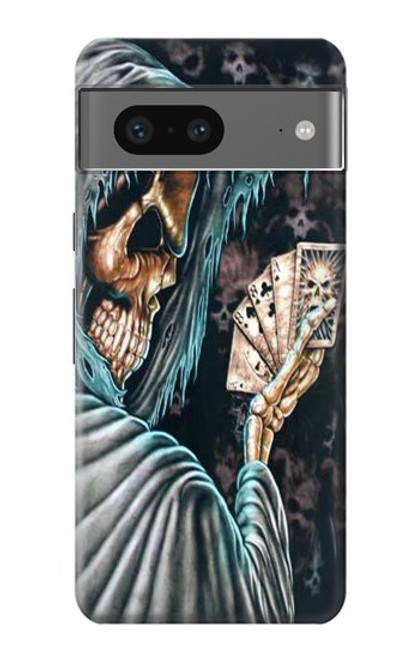 W0748 Grim Reaper Death Poker Funda Carcasa Case y Caso Del Tirón Funda para Google Pixel 7