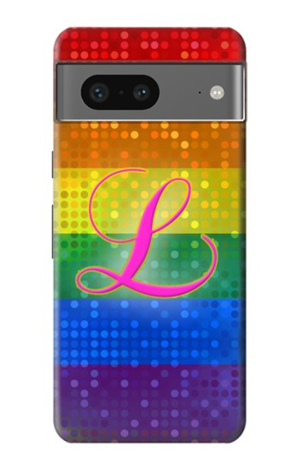 W2900 Rainbow LGBT Lesbian Pride Flag Funda Carcasa Case y Caso Del Tirón Funda para Google Pixel 7