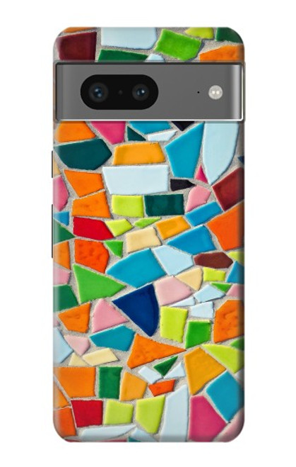 W3391 Abstract Art Mosaic Tiles Graphic Funda Carcasa Case y Caso Del Tirón Funda para Google Pixel 7