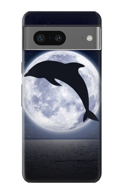 W3510 Dolphin Moon Night Funda Carcasa Case y Caso Del Tirón Funda para Google Pixel 7