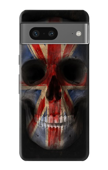 W3848 United Kingdom Flag Skull Funda Carcasa Case y Caso Del Tirón Funda para Google Pixel 7