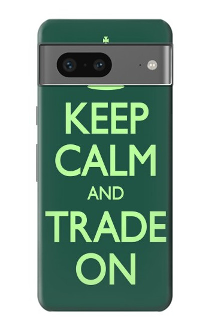 W3862 Keep Calm and Trade On Funda Carcasa Case y Caso Del Tirón Funda para Google Pixel 7