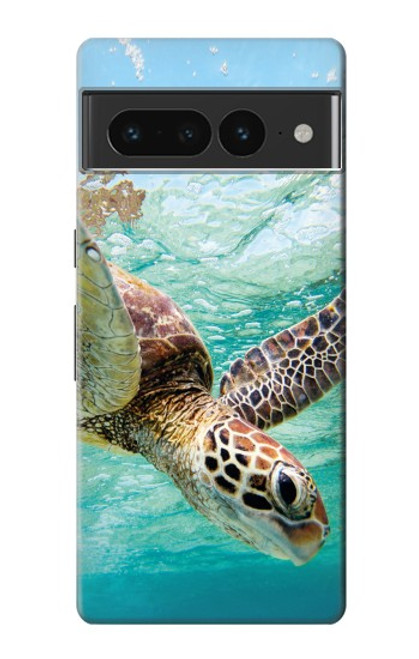 W1377 Ocean Sea Turtle Funda Carcasa Case y Caso Del Tirón Funda para Google Pixel 7 Pro