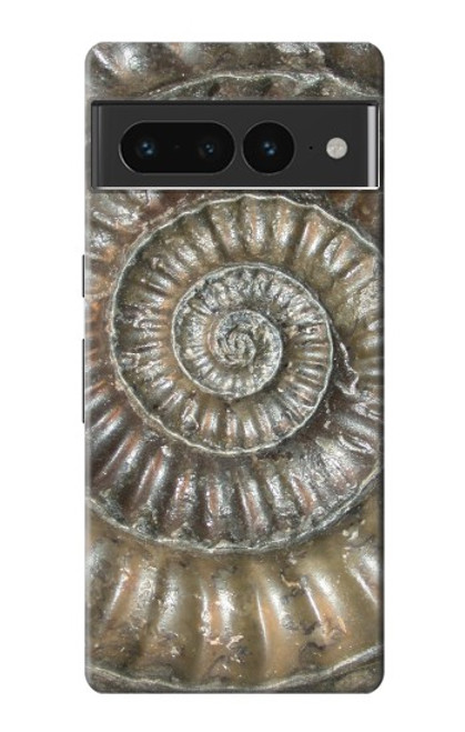 W1788 Ammonite Fossil Funda Carcasa Case y Caso Del Tirón Funda para Google Pixel 7 Pro