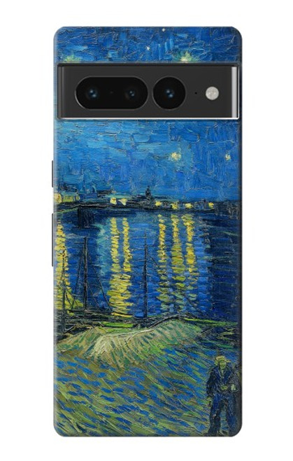 W3336 Van Gogh Starry Night Over the Rhone Funda Carcasa Case y Caso Del Tirón Funda para Google Pixel 7 Pro