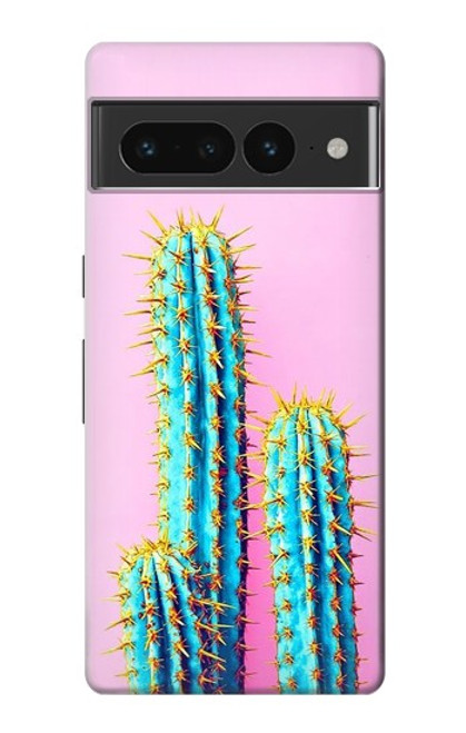 W3673 Cactus Funda Carcasa Case y Caso Del Tirón Funda para Google Pixel 7 Pro