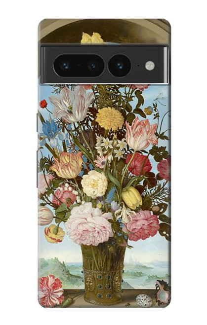 W3749 Vase of Flowers Funda Carcasa Case y Caso Del Tirón Funda para Google Pixel 7 Pro