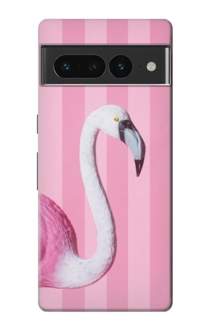 W3805 Flamingo Pink Pastel Funda Carcasa Case y Caso Del Tirón Funda para Google Pixel 7 Pro