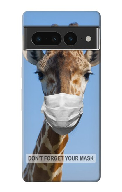 W3806 Funny Giraffe Funda Carcasa Case y Caso Del Tirón Funda para Google Pixel 7 Pro