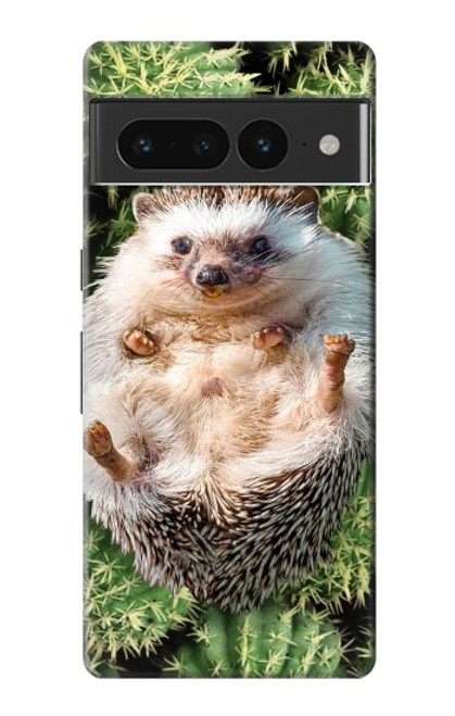 W3863 Pygmy Hedgehog Dwarf Hedgehog Paint Funda Carcasa Case y Caso Del Tirón Funda para Google Pixel 7 Pro