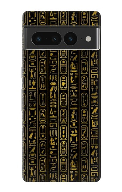 W3869 Ancient Egyptian Hieroglyphic Funda Carcasa Case y Caso Del Tirón Funda para Google Pixel 7 Pro