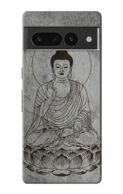 W3873 Buddha Line Art Funda Carcasa Case y Caso Del Tirón Funda para Google Pixel 7 Pro