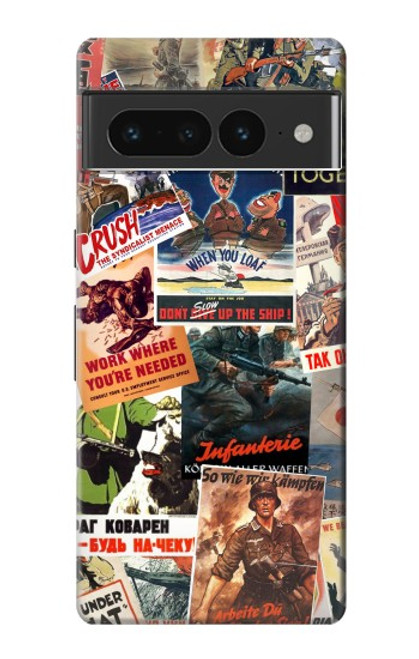 W3905 Vintage Army Poster Funda Carcasa Case y Caso Del Tirón Funda para Google Pixel 7 Pro