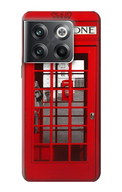 W0058 British Red Telephone Box Funda Carcasa Case y Caso Del Tirón Funda para OnePlus Ace Pro