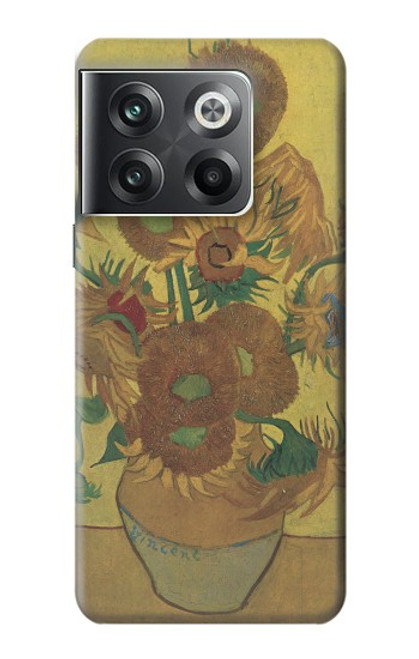 W0214 Van Gogh Vase Fifteen Sunflowers Funda Carcasa Case y Caso Del Tirón Funda para OnePlus Ace Pro