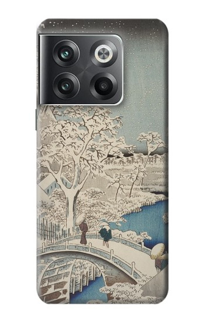 W3350 Utagawa Hiroshige Drum Bridge Yuhi Hill in Meguro Funda Carcasa Case y Caso Del Tirón Funda para OnePlus Ace Pro