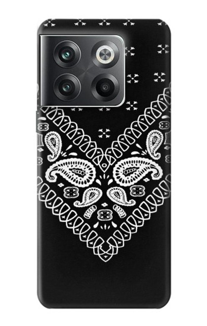 W3363 Bandana Black Pattern Funda Carcasa Case y Caso Del Tirón Funda para OnePlus Ace Pro