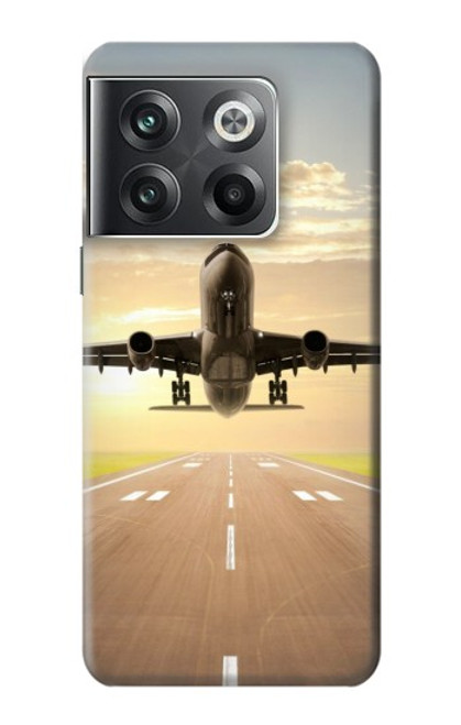 W3837 Airplane Take off Sunrise Funda Carcasa Case y Caso Del Tirón Funda para OnePlus Ace Pro