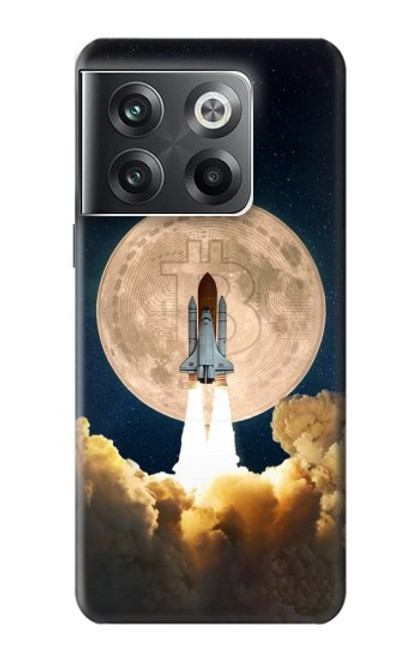 W3859 Bitcoin to the Moon Funda Carcasa Case y Caso Del Tirón Funda para OnePlus Ace Pro