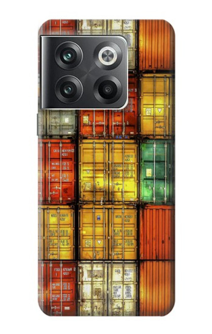 W3861 Colorful Container Block Funda Carcasa Case y Caso Del Tirón Funda para OnePlus Ace Pro