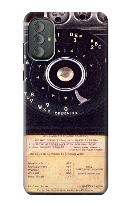 W0086 Payphone Vintage Funda Carcasa Case y Caso Del Tirón Funda para Motorola Moto G Power 2022, G Play 2023