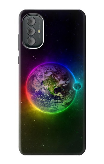 W2570 Colorful Planet Funda Carcasa Case y Caso Del Tirón Funda para Motorola Moto G Power 2022, G Play 2023