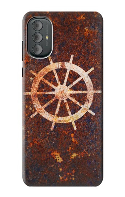 W2766 Ship Wheel Rusty Texture Funda Carcasa Case y Caso Del Tirón Funda para Motorola Moto G Power 2022, G Play 2023