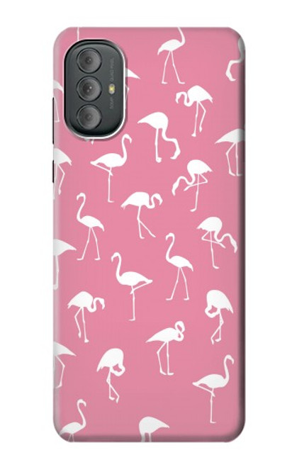 W2858 Pink Flamingo Pattern Funda Carcasa Case y Caso Del Tirón Funda para Motorola Moto G Power 2022, G Play 2023