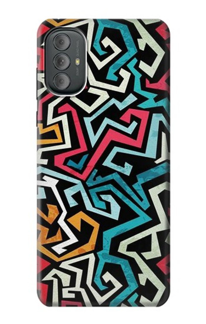 W3712 Pop Art Pattern Funda Carcasa Case y Caso Del Tirón Funda para Motorola Moto G Power 2022, G Play 2023