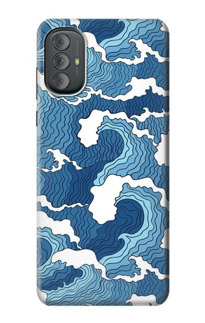 W3751 Wave Pattern Funda Carcasa Case y Caso Del Tirón Funda para Motorola Moto G Power 2022, G Play 2023