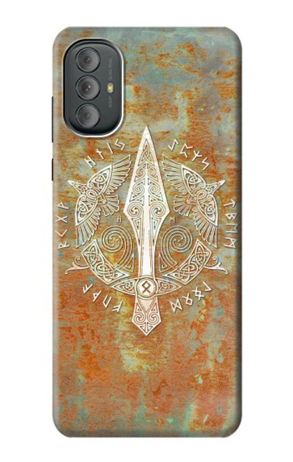 W3827 Gungnir Spear of Odin Norse Viking Symbol Funda Carcasa Case y Caso Del Tirón Funda para Motorola Moto G Power 2022, G Play 2023