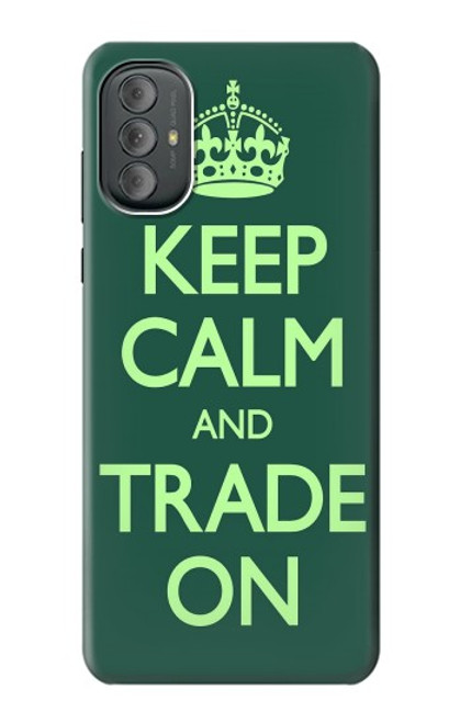 W3862 Keep Calm and Trade On Funda Carcasa Case y Caso Del Tirón Funda para Motorola Moto G Power 2022, G Play 2023