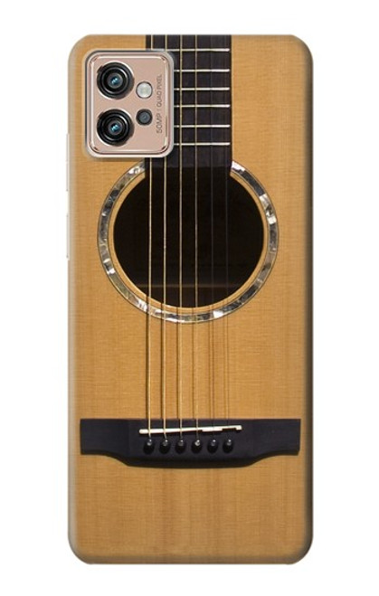 W0057 Acoustic Guitar Funda Carcasa Case y Caso Del Tirón Funda para Motorola Moto G32