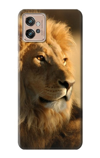 W1046 Lion King of Forest Funda Carcasa Case y Caso Del Tirón Funda para Motorola Moto G32