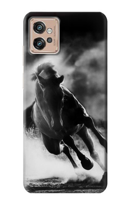 W1860 Running Horse Funda Carcasa Case y Caso Del Tirón Funda para Motorola Moto G32