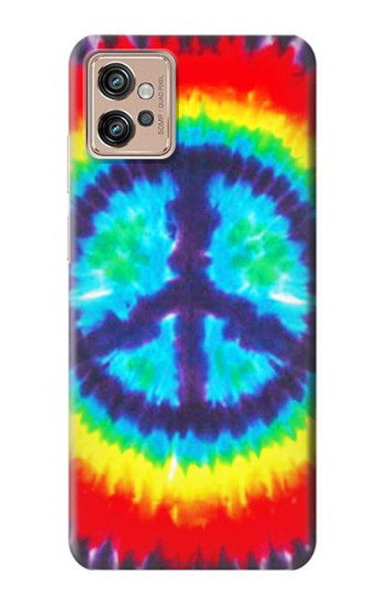 W1870 Tie Dye Peace Funda Carcasa Case y Caso Del Tirón Funda para Motorola Moto G32