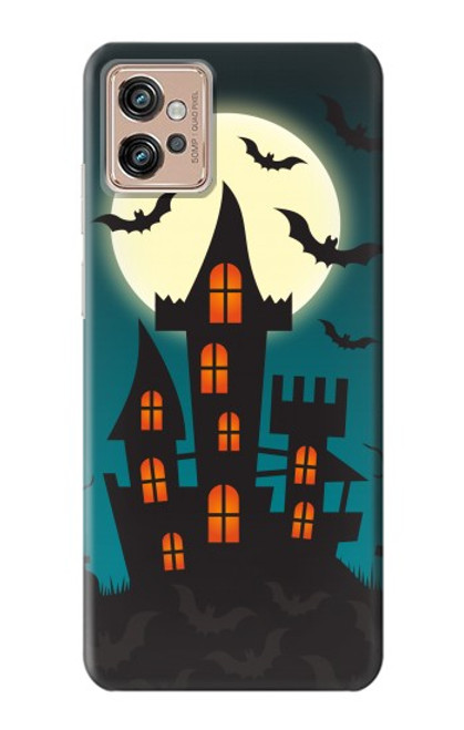 W3268 Halloween Festival Castle Funda Carcasa Case y Caso Del Tirón Funda para Motorola Moto G32