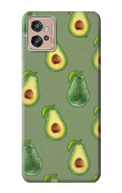 W3285 Avocado Fruit Pattern Funda Carcasa Case y Caso Del Tirón Funda para Motorola Moto G32