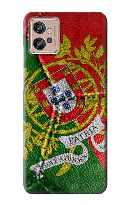 W3300 Portugal Flag Vintage Football Graphic Funda Carcasa Case y Caso Del Tirón Funda para Motorola Moto G32