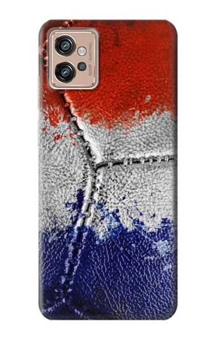 W3304 France Flag Vintage Football Graphic Funda Carcasa Case y Caso Del Tirón Funda para Motorola Moto G32