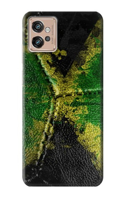 W3319 Jamaica Flag Vintage Football Graphic Funda Carcasa Case y Caso Del Tirón Funda para Motorola Moto G32