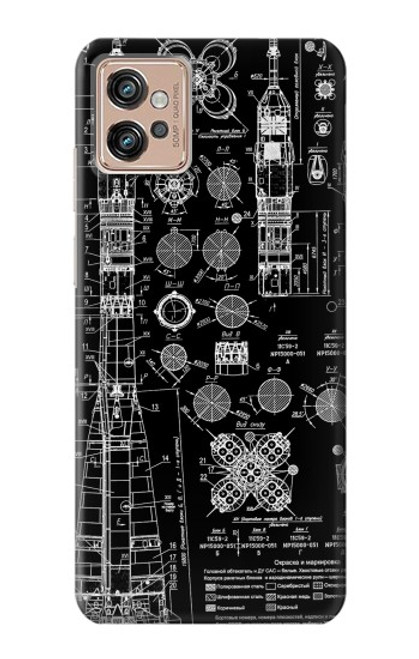 W3436 Apollo Blue Print Funda Carcasa Case y Caso Del Tirón Funda para Motorola Moto G32