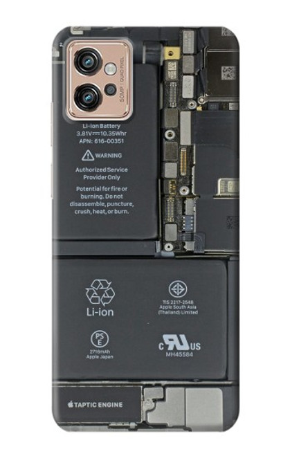 W3467 Inside Mobile Phone Graphic Funda Carcasa Case y Caso Del Tirón Funda para Motorola Moto G32