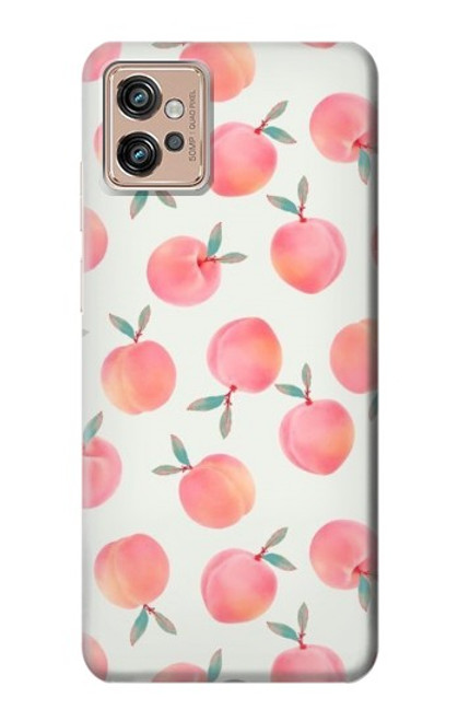 W3503 Peach Funda Carcasa Case y Caso Del Tirón Funda para Motorola Moto G32