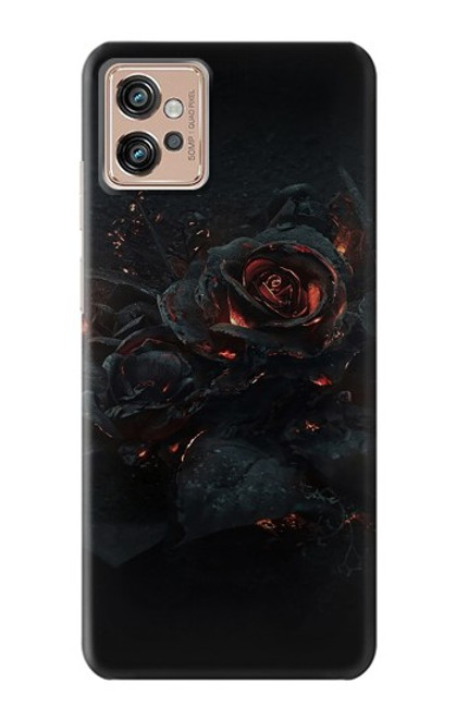 W3672 Burned Rose Funda Carcasa Case y Caso Del Tirón Funda para Motorola Moto G32