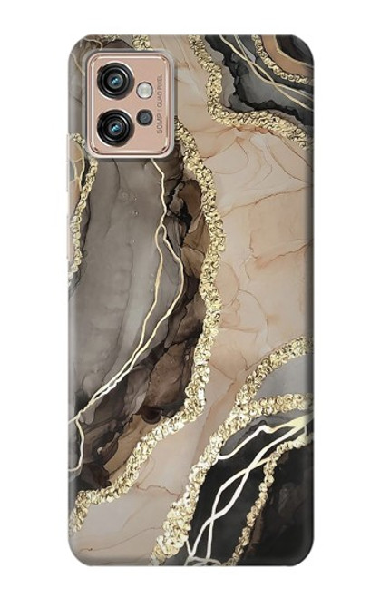 W3700 Marble Gold Graphic Printed Funda Carcasa Case y Caso Del Tirón Funda para Motorola Moto G32