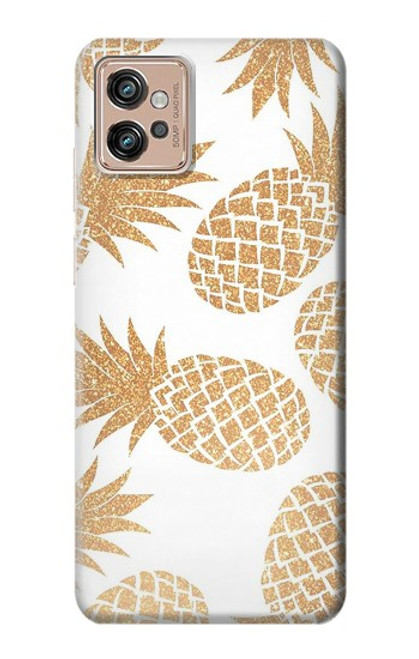 W3718 Seamless Pineapple Funda Carcasa Case y Caso Del Tirón Funda para Motorola Moto G32