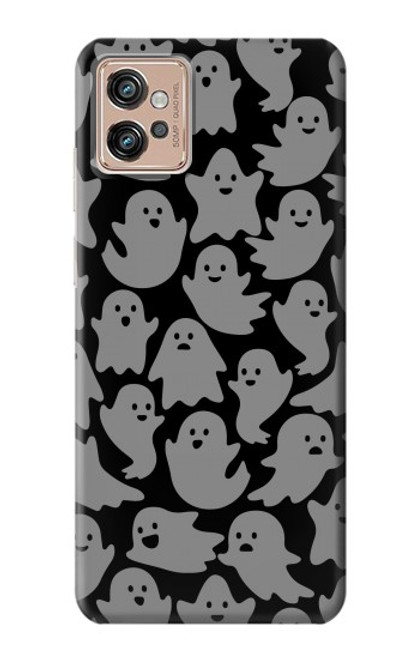 W3835 Cute Ghost Pattern Funda Carcasa Case y Caso Del Tirón Funda para Motorola Moto G32