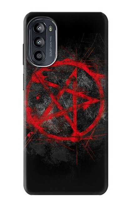 W2557 Pentagram Funda Carcasa Case y Caso Del Tirón Funda para Motorola Moto G52, G82 5G