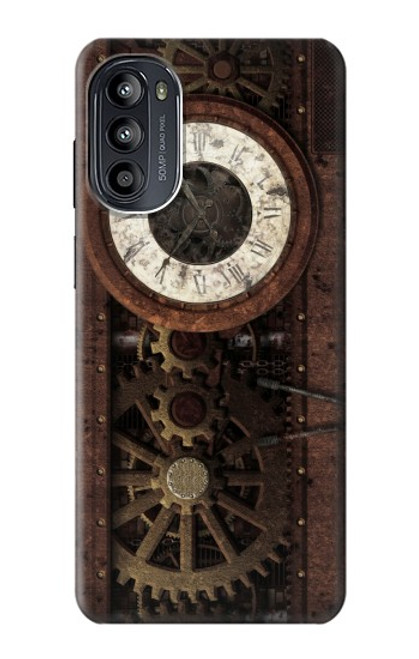 W3221 Steampunk Clock Gears Funda Carcasa Case y Caso Del Tirón Funda para Motorola Moto G52, G82 5G